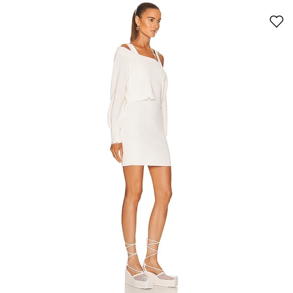 NWT SER.O.YA Janelle Dress in White Size Small Sweater Dress Retrofete F… - Picture 2 of 9